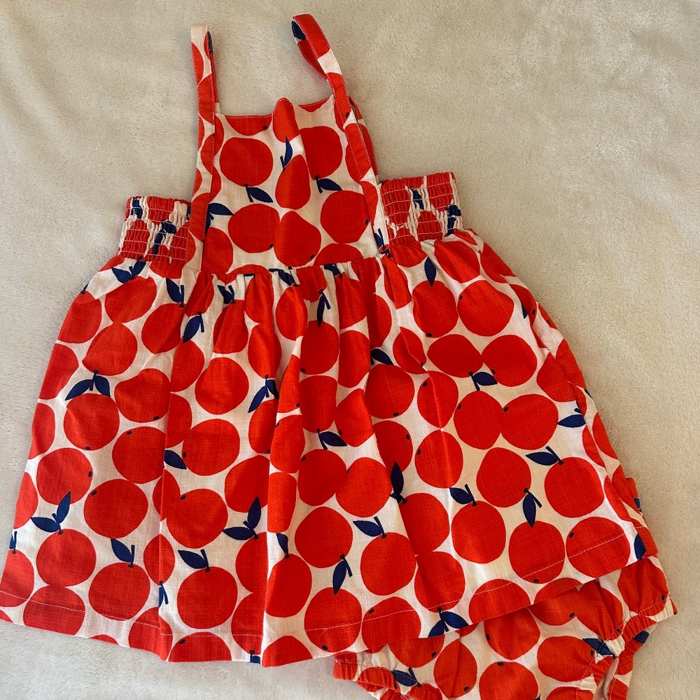 Hanna Andersson Poplin Dress and Bloomer Set 2T